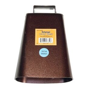 New Harbor Freight Tools Large Bronze Copper Colored 7” Heavy Metal Cow Bell